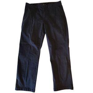 Rowm Blue Straight Leg Cotton Stretch Casual Pants Size 36 x 30 Men's